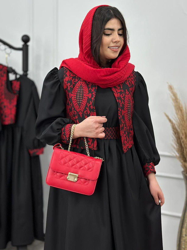 ست ژیله و پیراهن زنانه مجلسی تافته