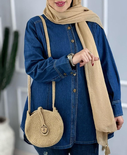 مانتو زنانه اسپرت نیل طرح جین نخ