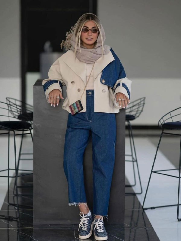 ست کت و شلوار زنانه اسپرت تی سی و جین
