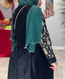 خرید آنلاین کت و سارافون زنانه مخمل با خرجکار هندی سوزندوزی