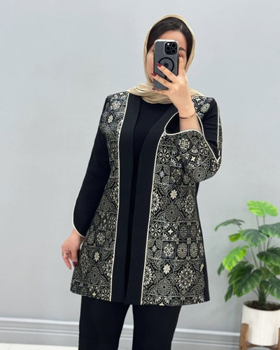 مانتو زنانه مزونی مازراتی و سوزن دوزی