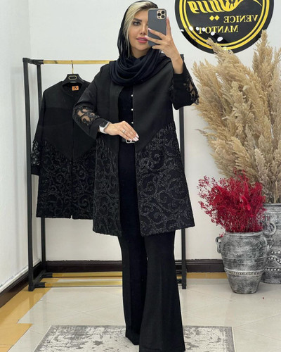 مانتو زنانه مجلسی کتان لمه ترک