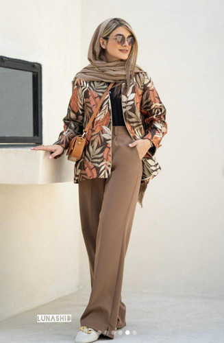 کت و شلوار زنانه مجلسی مازراتی چاپی
