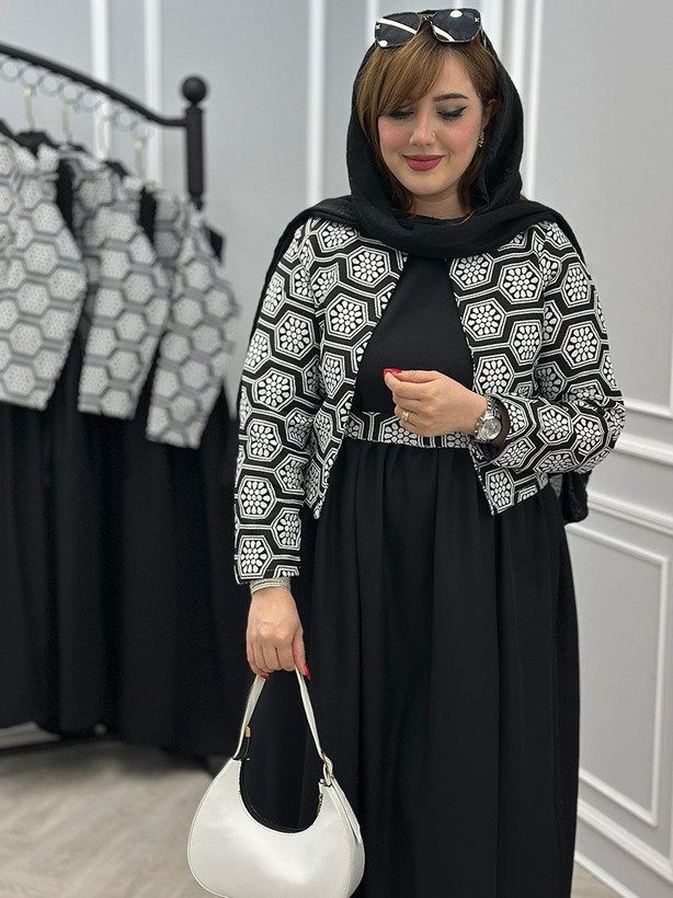 کت و سارافون زنانه عیدانه تافته و کرپ اندونزی