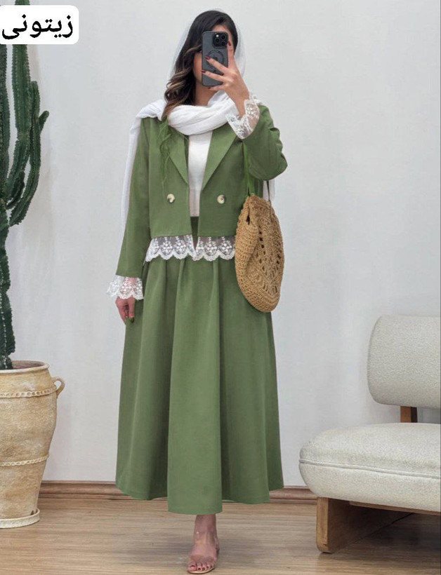 کت دامن زنانه عروسکی مازراتی خرج کار توری