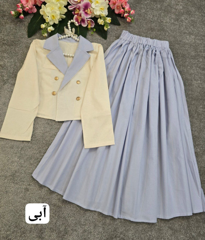 کت دامن زنانه عیدانه لینن نچرال