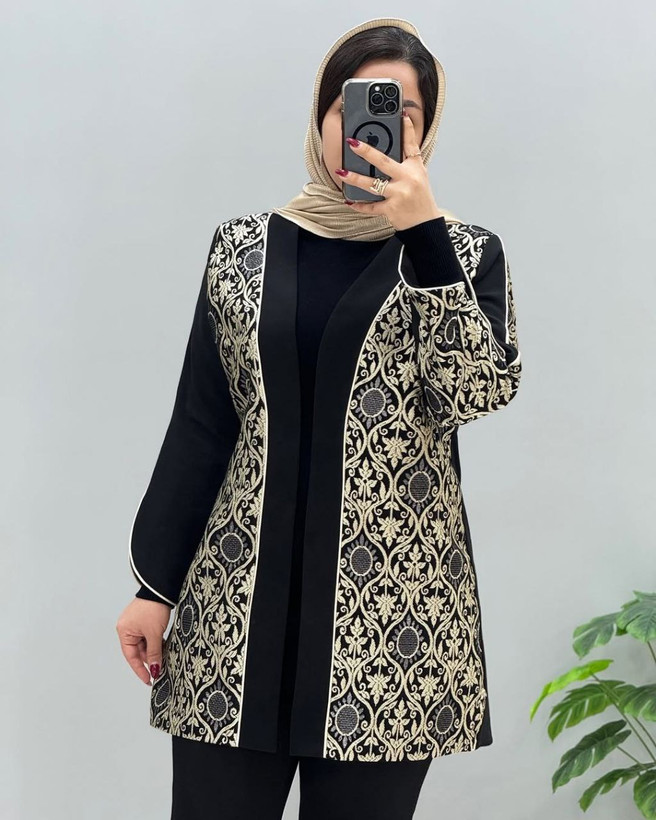 مانتو زنانه مزونی مازراتی و سوزندوزی