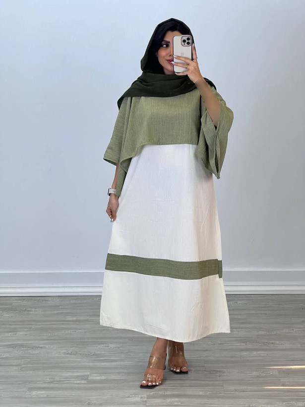 سارافون و شنل زنانه مجلسی لینن و کراش