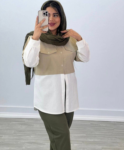 مانتو زنانه اسپرت لینن و داکرون اعلا