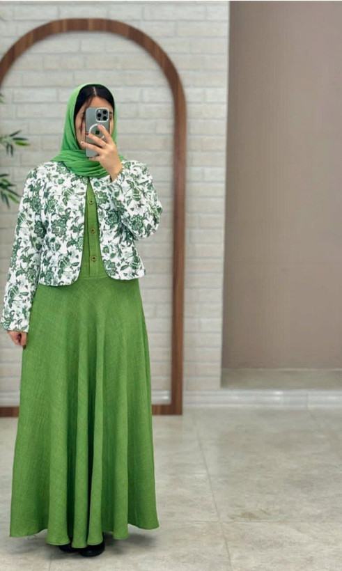 کت سارافون چاپی گلدار زنانه مزونی کوک دوزی و شانتون