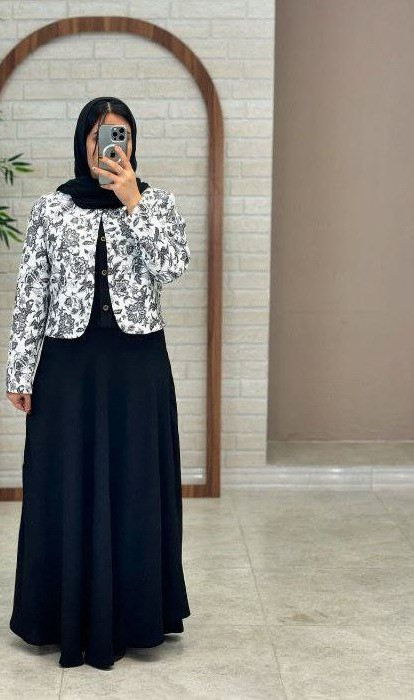 کت سارافون چاپی گلدار زنانه مزونی کوک دوزی و شانتون