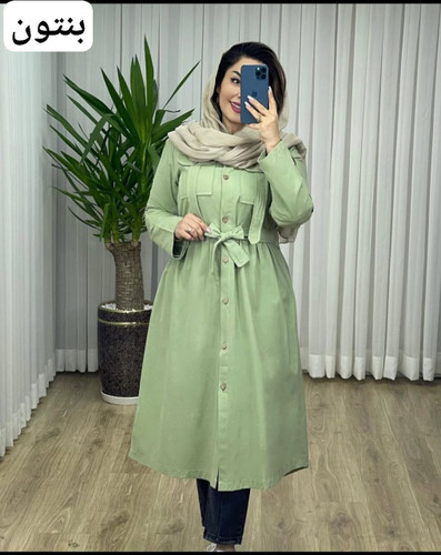 مانتو زنانه اسپرت لینن آب شور شده