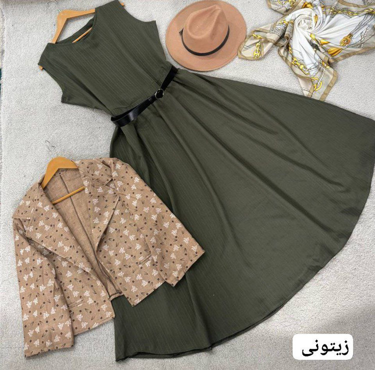 کت سارافون زنانه مجلسی گل گچی و آیوا
