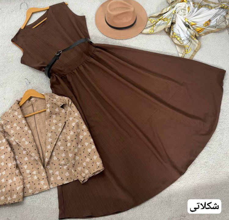 کت سارافون زنانه مجلسی گل گچی و آیوا