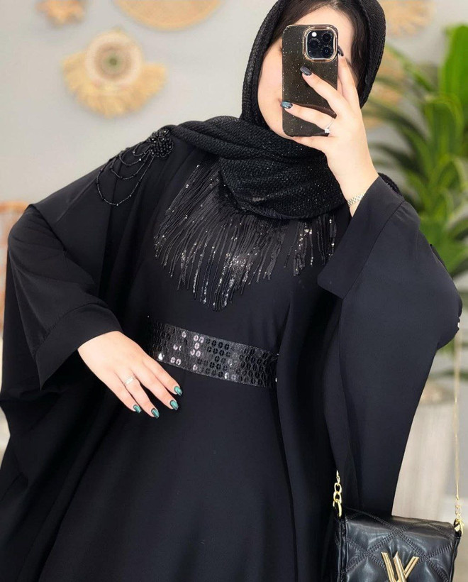 عبایی سردوش دار زنانه ویژه محرم الیزه
