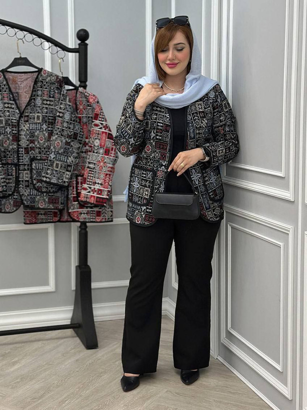 کت زنانه مجلسی تافته