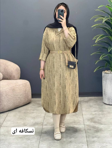کفتان زنانه اسپرت لینن گازوئیلی طرحدار خنک
