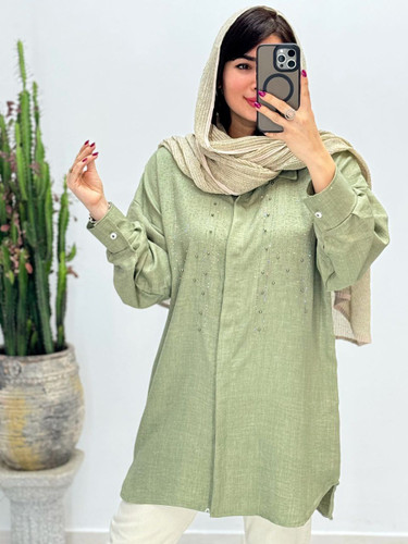 مانتو نگین دار زنانه اسپرت شانتون