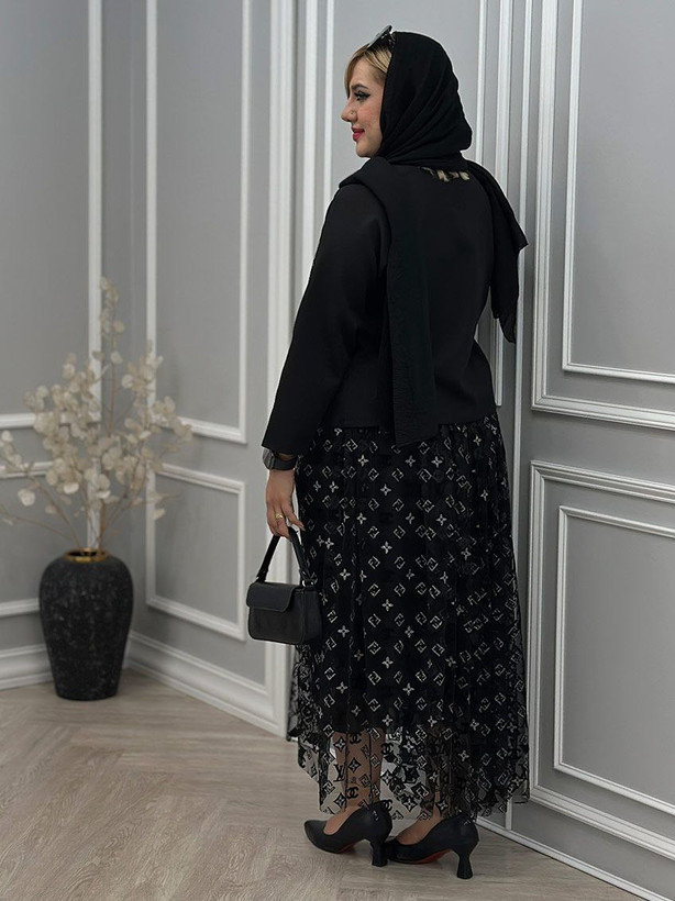 کت و دامن زنانه مجلسی مازراتی و تور