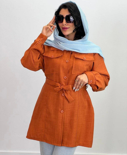 مانتو کمربنددار زنانه اسپرت شانتون
