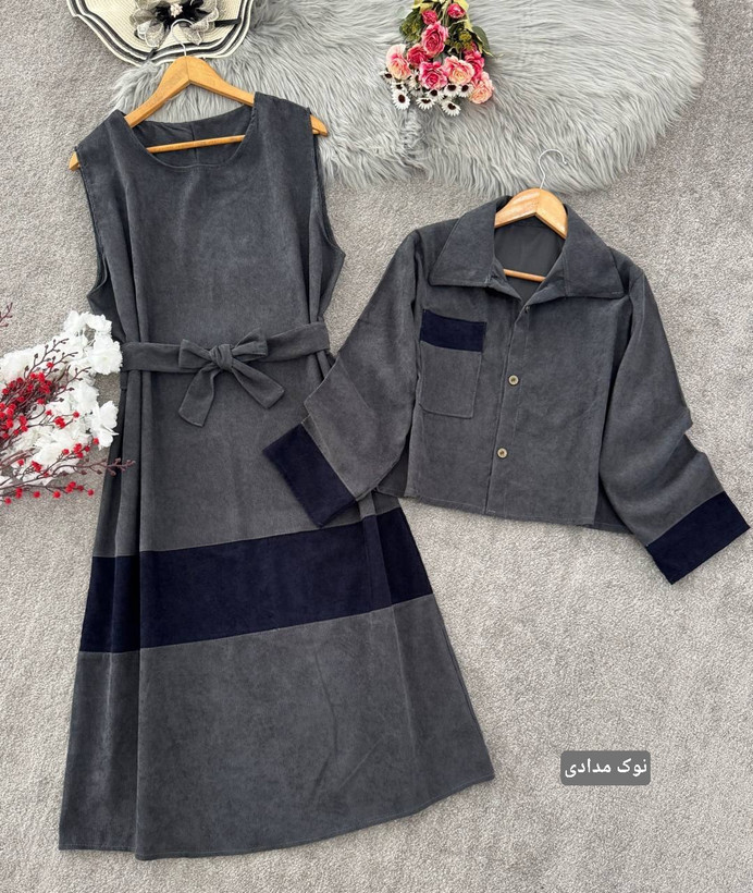 کت و سارافون زنانه مجلسی مخمل کبریتی