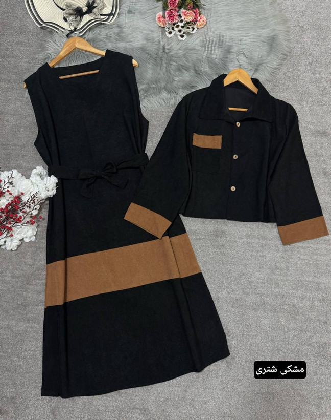 کت و سارافون زنانه مجلسی مخمل کبریتی
