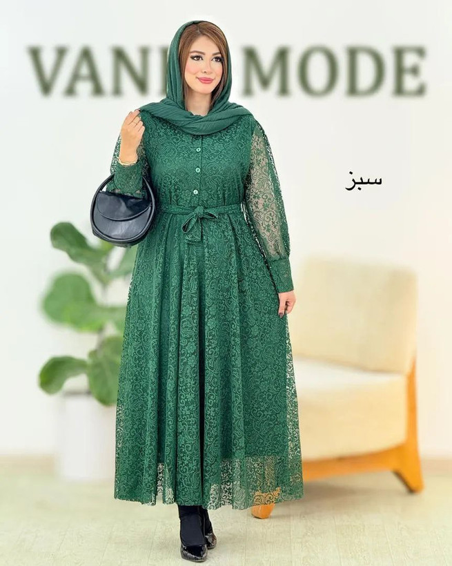 پیراهن زنانه مجلسی گیپور آستردار