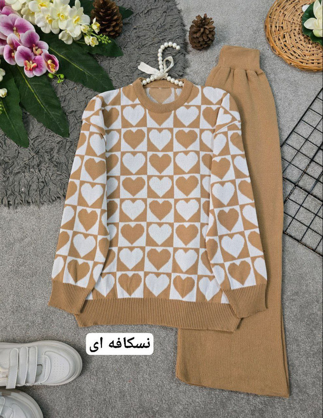 ست بلوز و شلوار زنانه اسپرت بافت