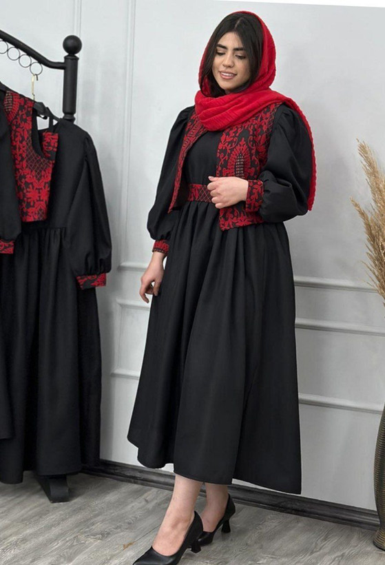 ژیله و پیراهن زنانه یلدایی تافته و کرپ اندونزی
