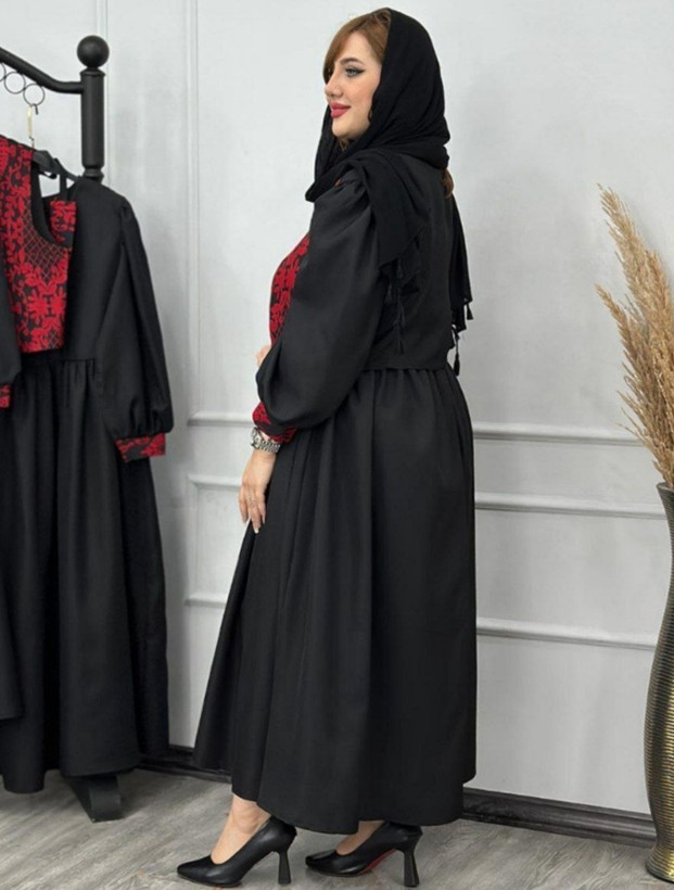 ژیله و پیراهن زنانه یلدایی تافته و کرپ اندونزی