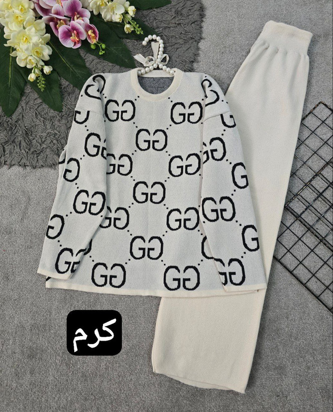 ست بلوز و شلوار زنانه اسپرت بافت
