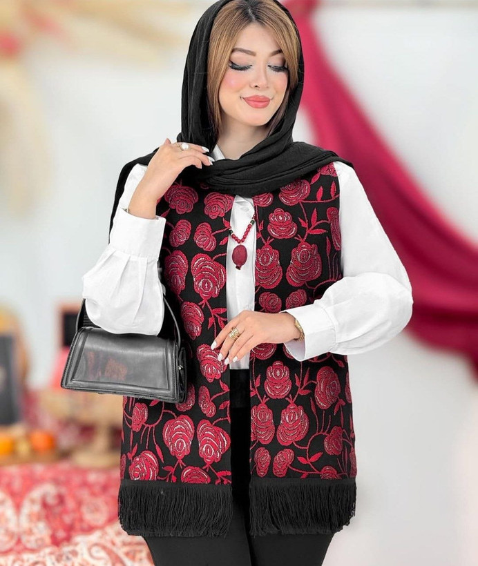 جلیقه زنانه یلدایی تافته و پرشین