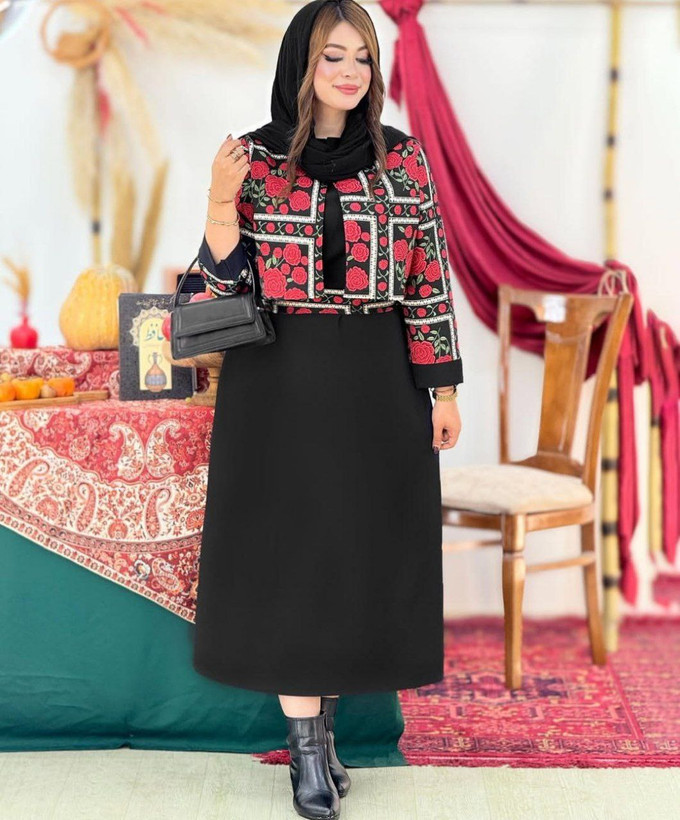 سه تیکه کت و سارافون و کمربند زنانه یلدایی پرشین و مازراتی