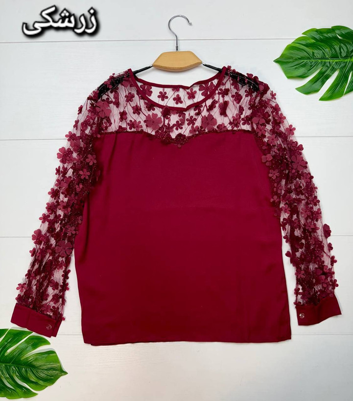 شومیز زنانه مجلسی بوگاتی و تور نرم