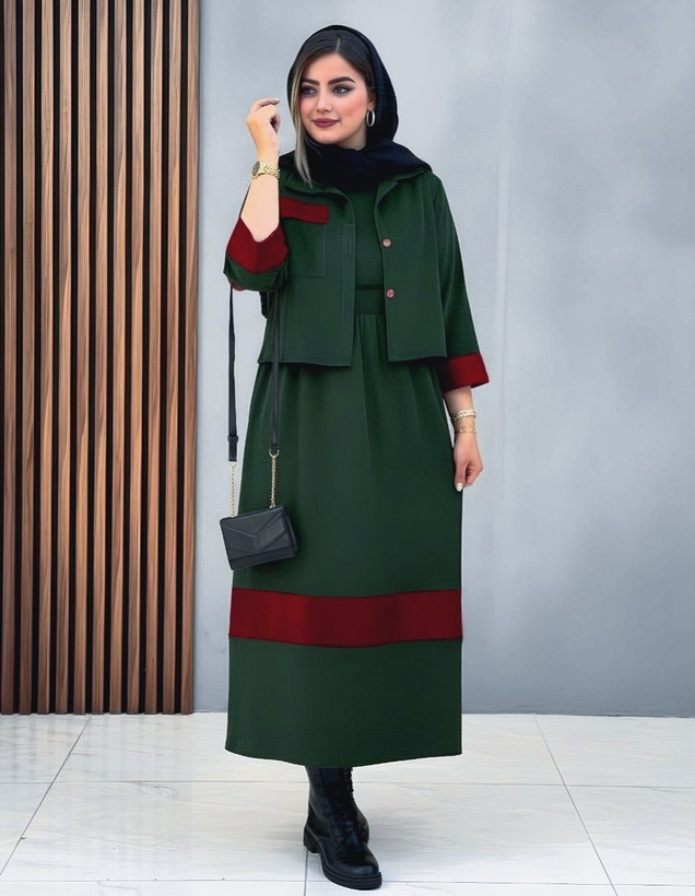 کت و سارافون زنانه یلدایی مخمل کبریتی ریز