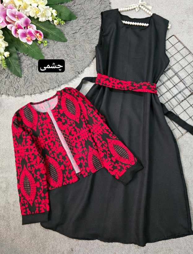کت و سارافون زنانه یلدایی تافته و کرپ اندونزی