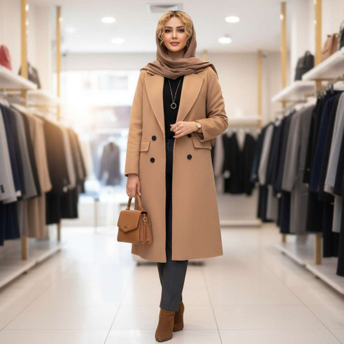 پالتو زنانه مجلسی توییت پشمی