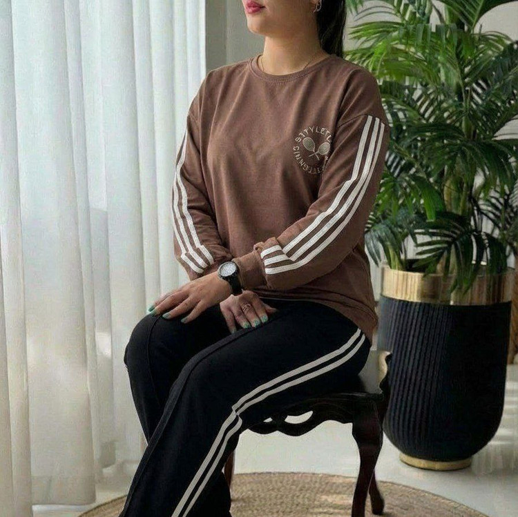 ست بلوز و شلوار زنانه اسپرت اسپان پنبه