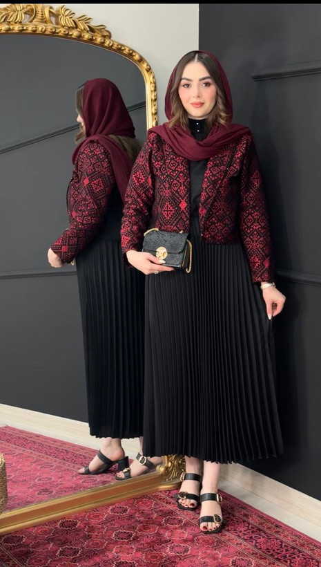 کت و سارافون زنانه مجلسی ژاکارد و مازراتی