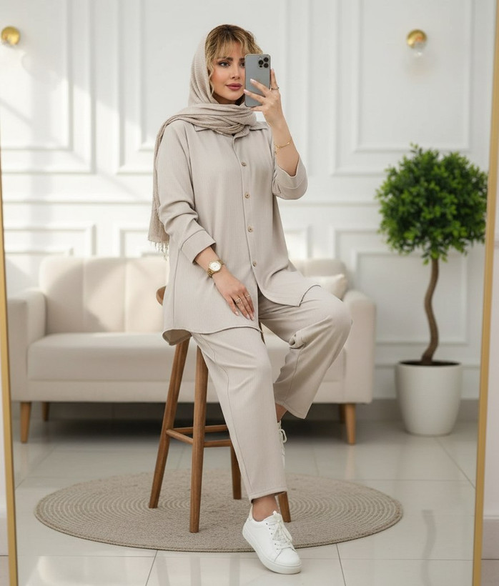 ست مانتو شلوار زنانه اسپرت مراکشی