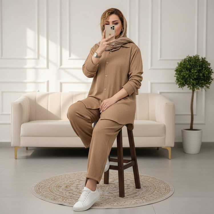 ست مانتو شلوار زنانه اسپرت مراکشی