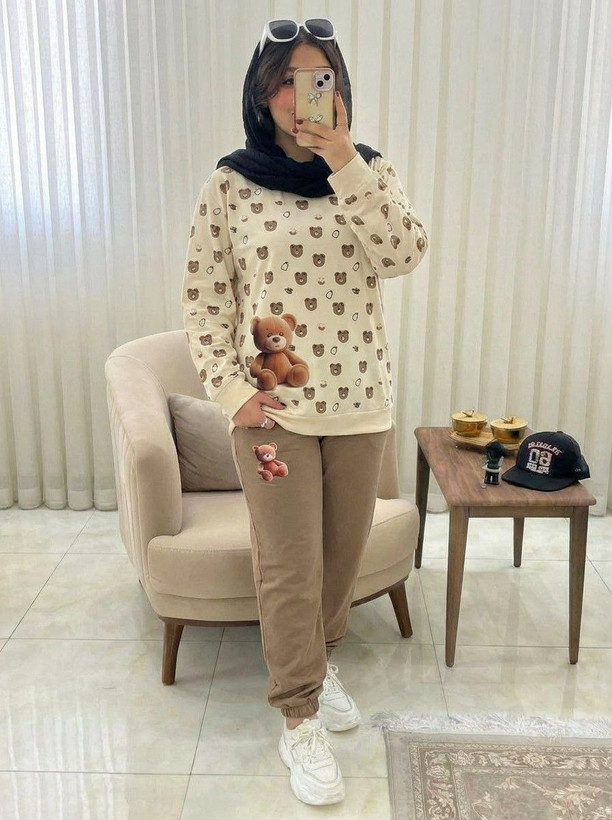 ست بلوز و شلوار زنانه اسپرت پنبه گلکسی