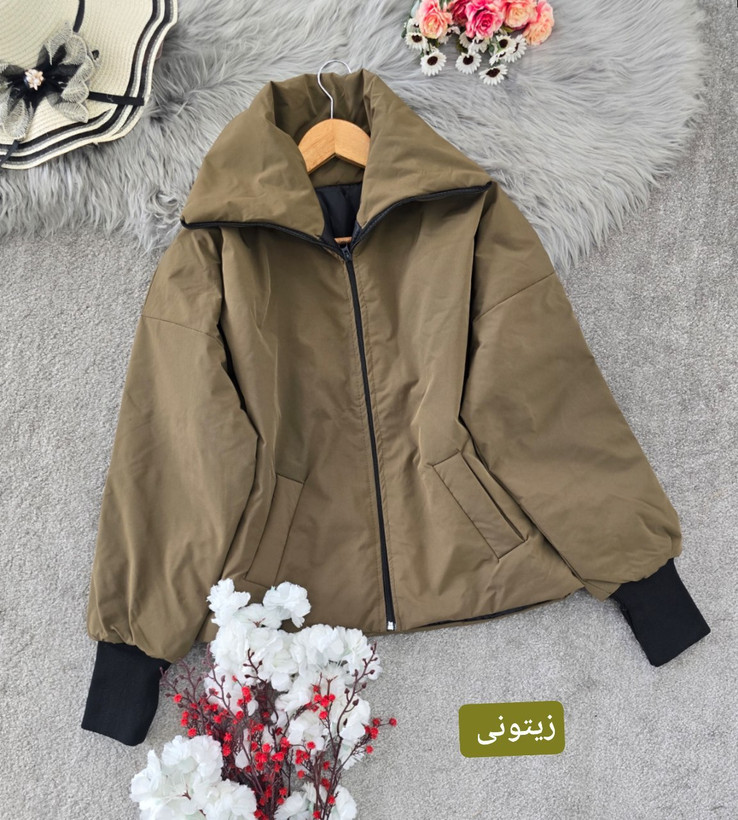 کاپشن فینگردار زنانه اسپرت تی سی و پشم شیشه