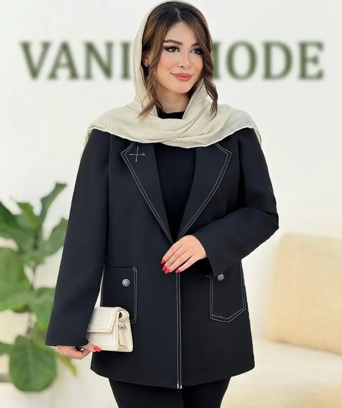 کت زنانه مزونی کرپ مازراتی