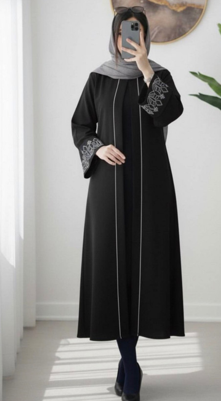 عبا زنانه مجلسی کرپ مازراتی