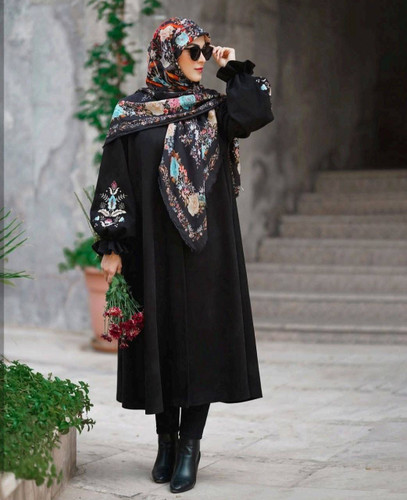 مانتو زنانه مجلسی کرپ مازراتی