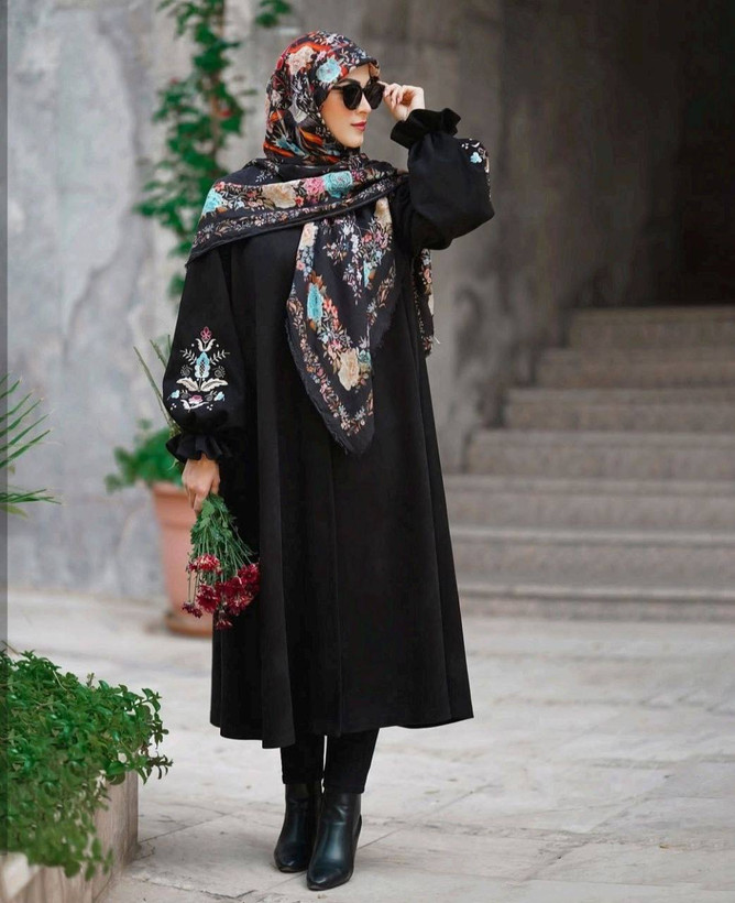 مانتو زنانه مجلسی کرپ مازراتی