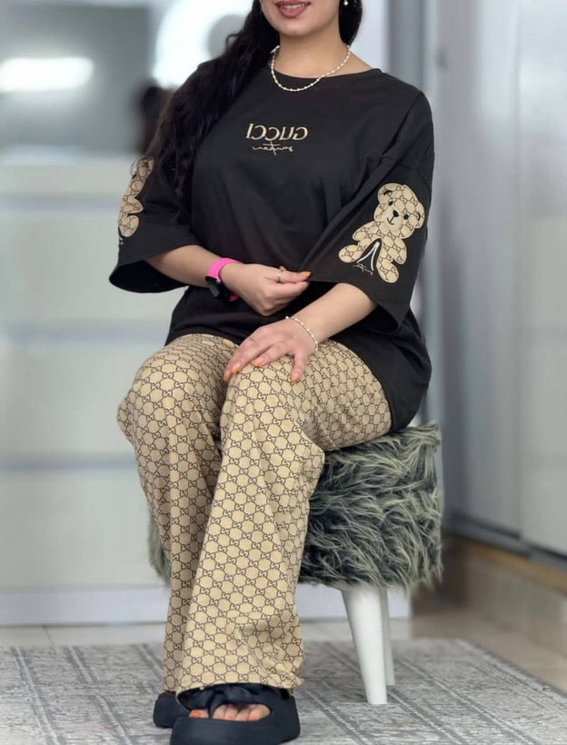 تیشرت و شلوار زنانه عیدانه پنبه گلکسی
