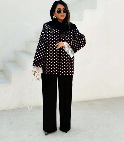 کت و شلوار زنانه عیدانه کرپ پلاس