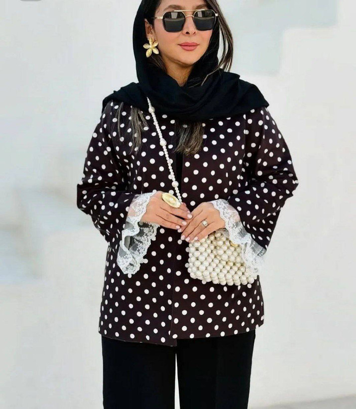 کت و شلوار زنانه عیدانه کرپ پلاس